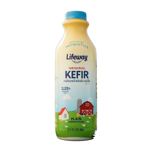 Lifeway Plain Unsweetened Low-Fat Kefir 946ml — plain probiotic cultured milk drink