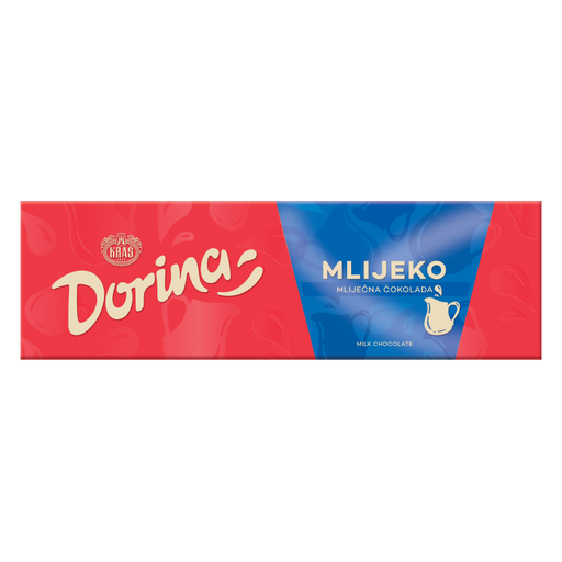 Kraš Dorina Milk Chocolate Bar 220g — OEM packshot