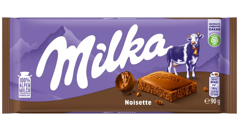 Milka Noisette Milk Chocolate Bar 90g (3.2oz)