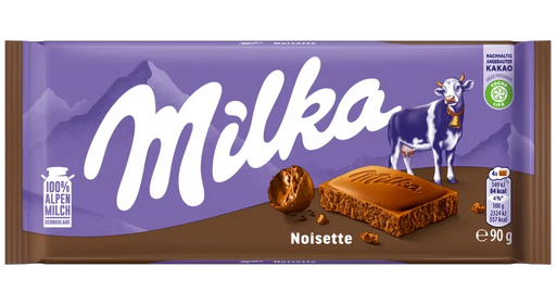 Milka Noisette Milk Chocolate Bar 90g (3.2oz)