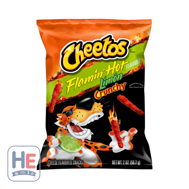 Cheetos Crunchy Flamin' Hot Limón Cheese Flavored Snacks 56.7g (2oz) | HE hero 28400047920