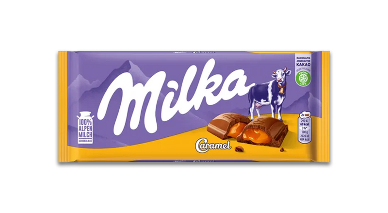 Milka Caramel Milk Chocolate Bar 100g (3.5oz)