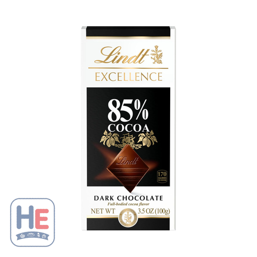 Lindt Excellence 85% Cocoa Dark Chocolate Bar 100g (3.5oz) | HE hero 37466016450