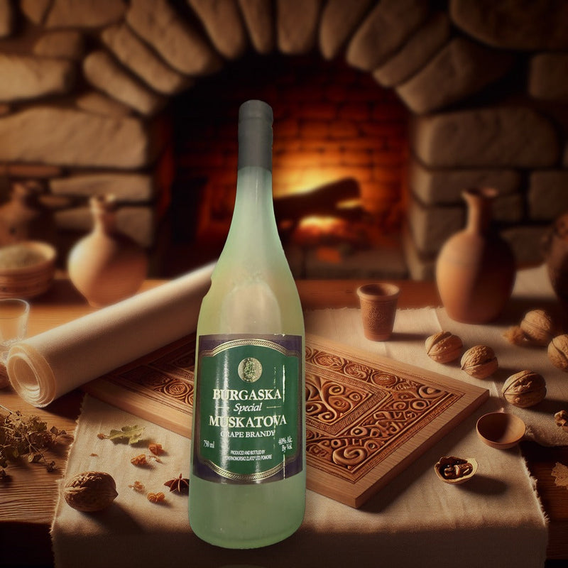 Burgaska Special Muskatova Grape Brandy 750ml — authentic alcohol from Bulgaria | Hamilton Euromarket