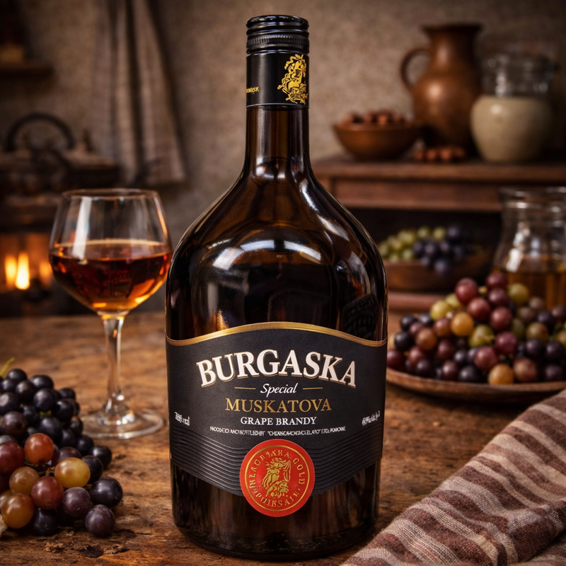 Burgaska Special Muskatova Grape Brandy 700 mL