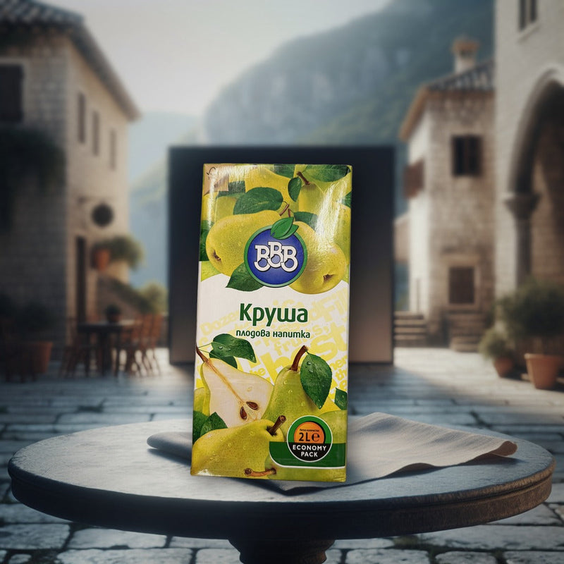 Bbb Pear Fruit Drink Economy Pack 1 L — authentic beverage from Bulgaria | Hamilton Euromarket