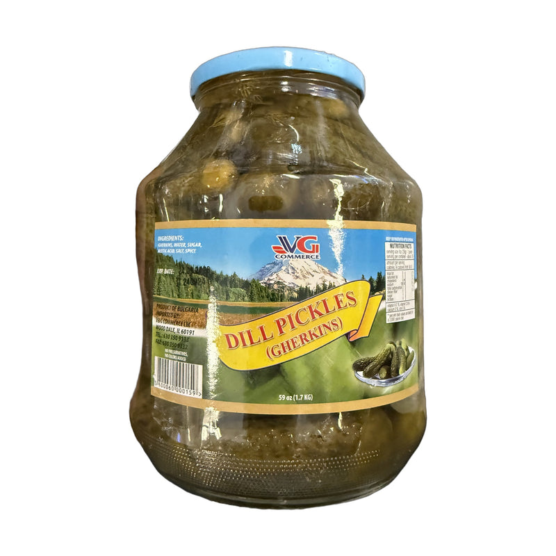 V&amp;g Commerce Dill Pickles (gherkins) 59 oz (1.7 Kg) | Hamilton Euromarket