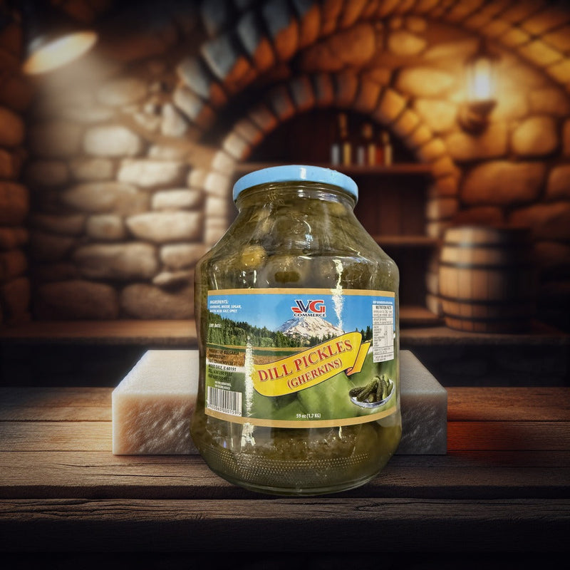 V&g Commerce Dill Pickles (gherkins) 59 oz (1.7 Kg) — authentic pantry from Bulgaria | Hamilton Euromarket