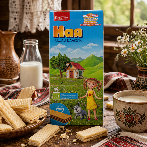 Prestizh Naya Classic Wafers 653 g — authentic snacks-sweets from Bulgaria | Hamilton Euromarket