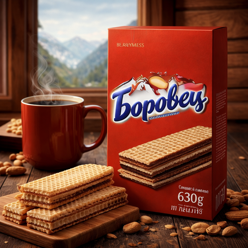 Borovets Peanut Cream Wafers 630 g