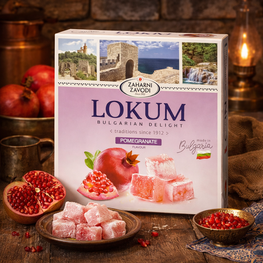 Zaharni Zavodi Lokum Pomegranate Turkish Delight 170g — authentic snack from Bulgaria | Hamilton Euromarket