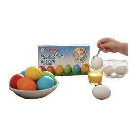 Metma Egg Dye Crystals, 5 Colors for 60 Eggs, Bulgarian Easter Kit