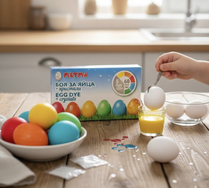 Metma Egg Dye Crystals 5 Colors for 60 Eggs