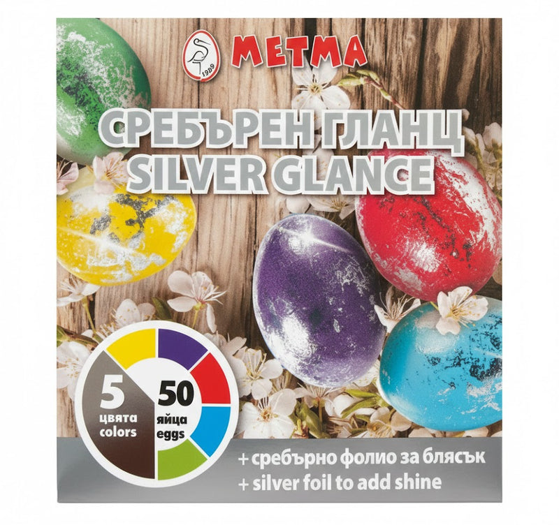 Metma Silver Glance Egg Dye 5 Colors for 50 Eggs