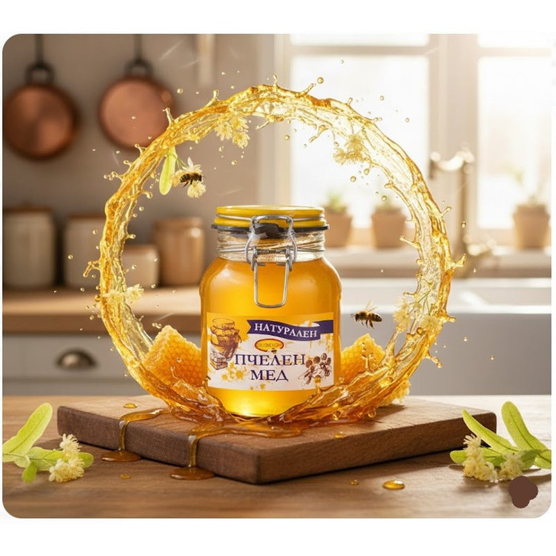 Gudelov Polyflora Honey 900 g (Clip-Top Jar)
