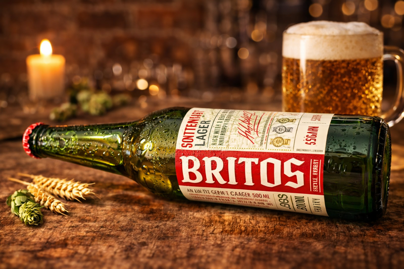 Britos Continental Lager Beer 500 mL