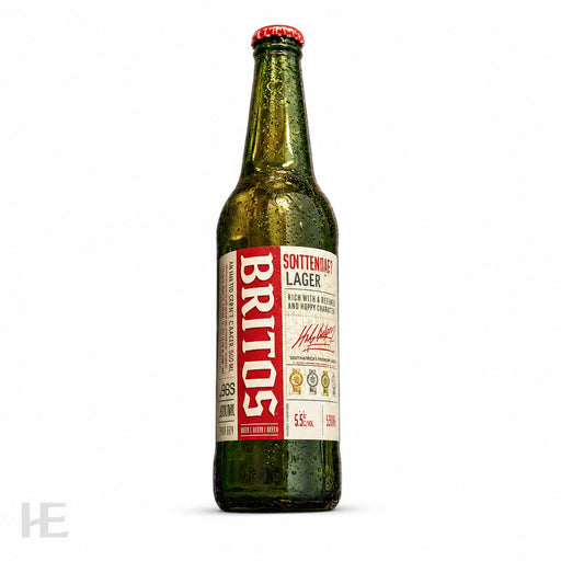 Britos Continental Lager Beer, Bulgarian 500ml (16.9fl oz) | Hamilton Euromarket