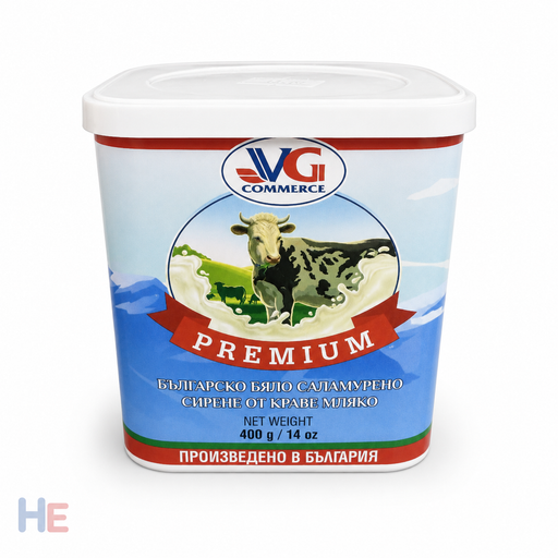 V&G Commerce Bulgarian White Brined Cow's Milk Cheese 400g (14.1oz)