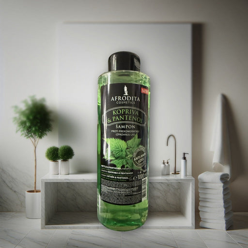 Afrodita Cosmetics Nettle & Panthenol Anti-hair Loss Shampoo 1000ml — authentic home care from Slovenia | Hamilton Euromarket