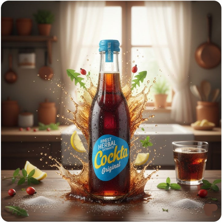 Cockta Original Herbal Cola Soda Glass Bottle 275 g