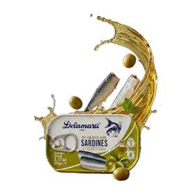 Delamaris Sardines in Olive Oil, Slovenian Canned Fish 90g (3.2oz)