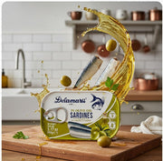 Delamaris Sardines in Olive Oil 90 g — authentic pantry from Slovenia | Hamilton Euromarket