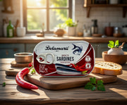 Delamaris Spicy Sardines in Sunflower Oil 90 g — authentic pantry from Slovenia | Hamilton Euromarket