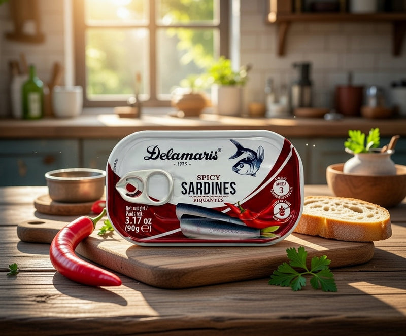 Delamaris Spicy Sardines in Sunflower Oil 90 g