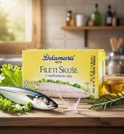 Delamaris Mackerel Fillets in Sunflower Oil 125 g — authentic pantry from Slovenia | Hamilton Euromarket