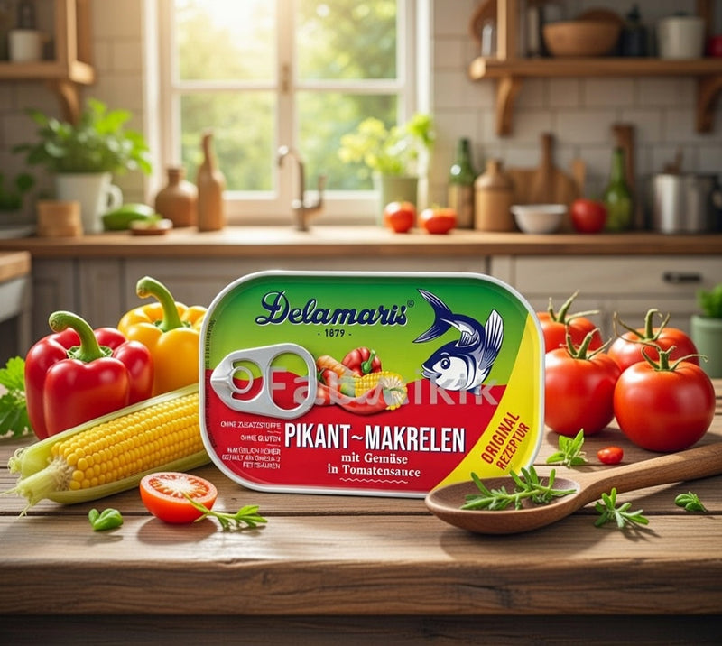 Delamaris Spicy Mackerel with Vegetables in Tomato Sauce 125 g