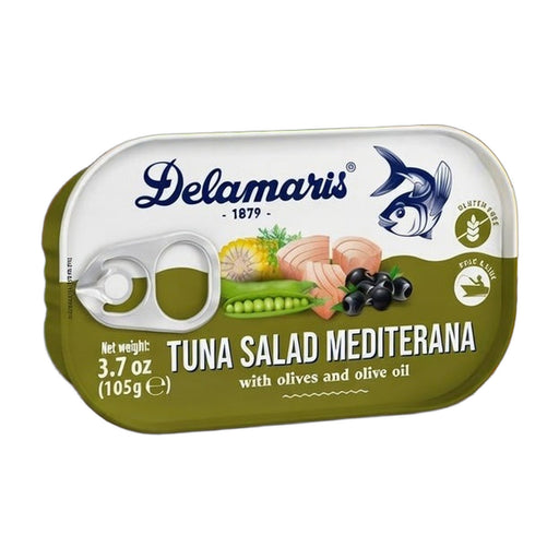 Delamaris Tuna Salad Mediterana with Olives & Olive Oil 105 g | Hamilton Euromarket