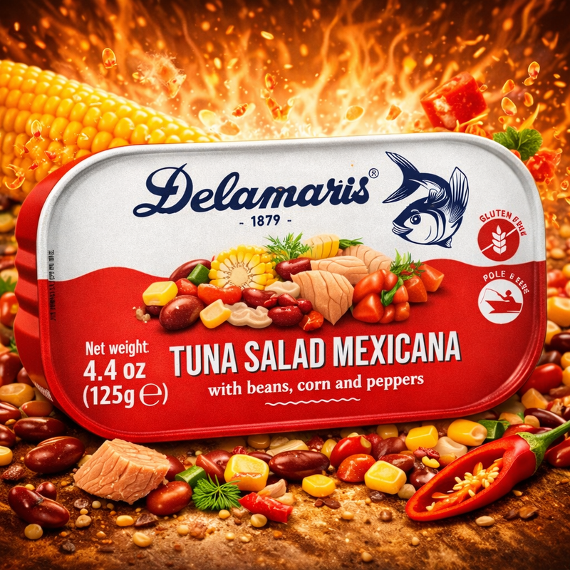 Delamaris Mexicana Tuna Salad with Beans, Corn & Peppers 125 g