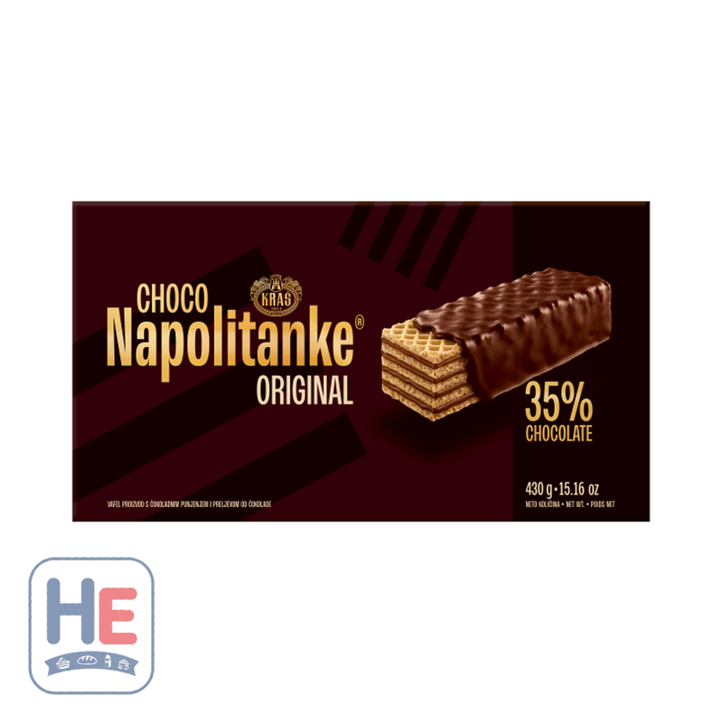 Kraš Choco Napolitanke Chocolate-Covered Wafers 430g (15.2oz) | HE hero 3850102013135