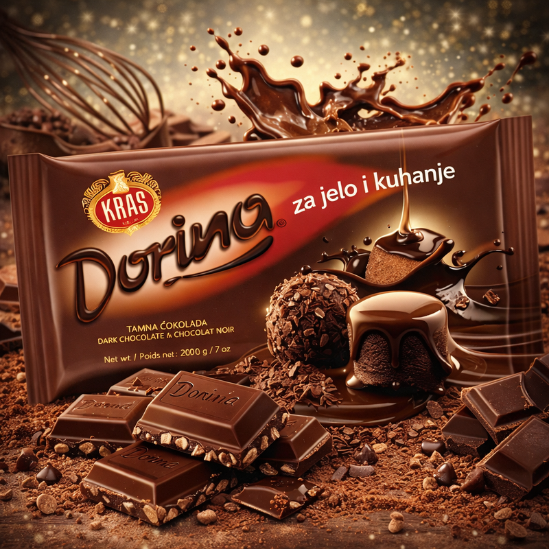 Kras Dorina Baking Dark Chocolate Bar 200 g