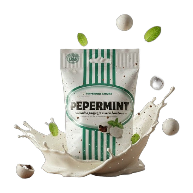 Kras Peppermint Candies Chocolate-Hazelnut Center 100 g | Hamilton Euromarket