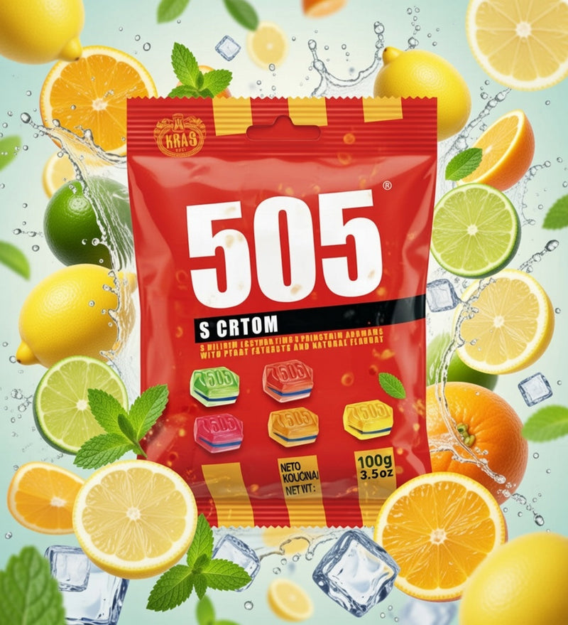 Kras 505 s Crtom Hard Fruit Candies 100 g