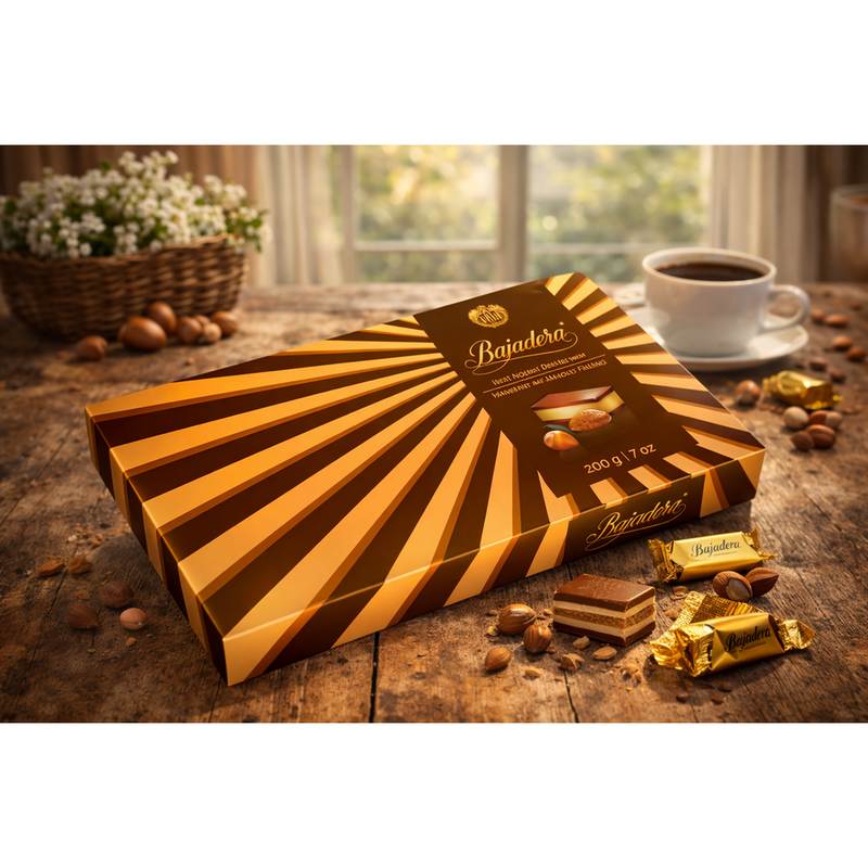 Kras Bajadera Boxed Chocolates Hazelnut & Almond 300 g