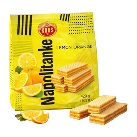 Kras Napolitanke Lemon Orange Wafers 420g (14.8oz)