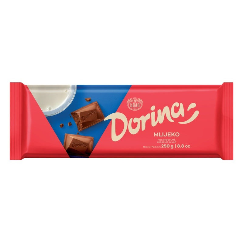 Kraš Dorina Milk Chocolate Bar, Croatian 250g (8.8oz) | HE gallery 3850102502189 #2