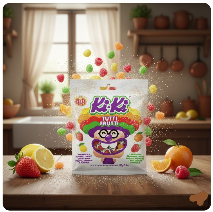Kras Ki-Ki Tutti Frutti Soft Chewy Fruit Candies 100 g