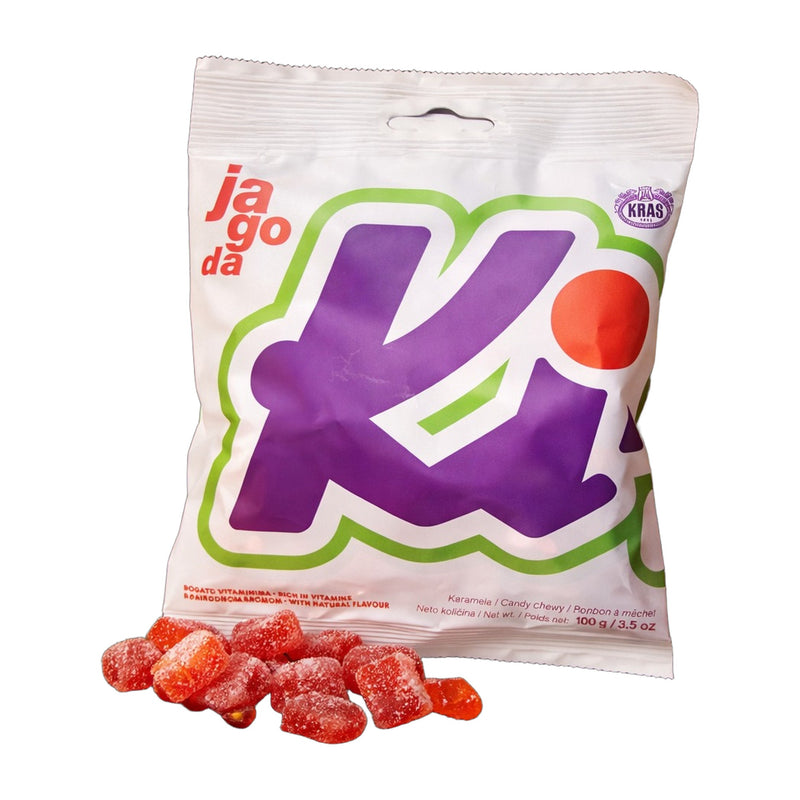 Kras Ki-Ki Strawberry Chewy Candy 100g | Hamilton Euromarket