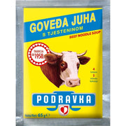 Podravka Beef Noodle Soup Mix, Croatian Recipe 65g (2.3oz) | HE gallery 3850104003134 #2