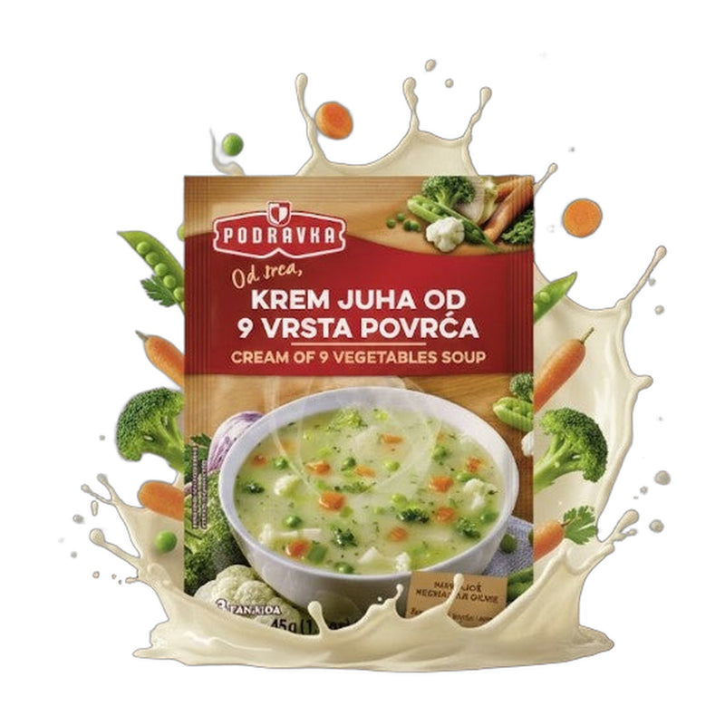 Podravka Cream of 9 Vegetables Instant Soup 45 g | Hamilton Euromarket