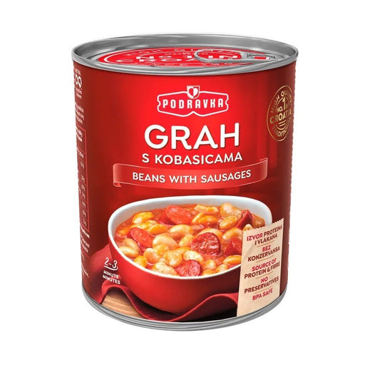 Podravka Beans with Sausages, Croatian Ready Meal 400g (14.1oz) | HE gallery 3850104035739 #2