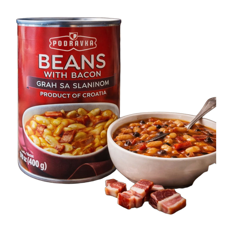 Podravka Beans with Bacon Grah sa Slaninom 400 g | Hamilton Euromarket
