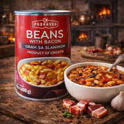 Podravka Beans with Bacon Grah sa Slaninom 400 g — authentic pantry from Croatia | Hamilton Euromarket
