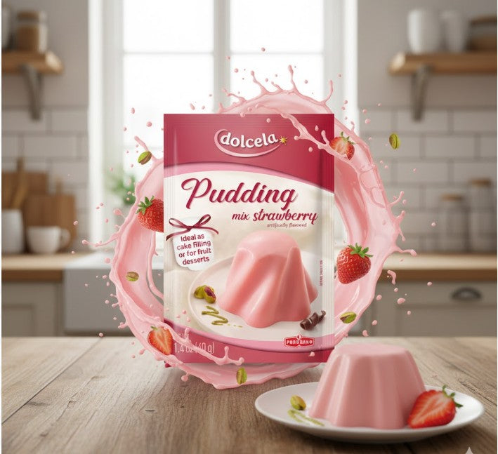 Podravka Dolcela Strawberry Pudding Mix 40 g