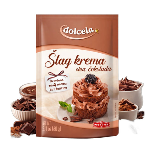 Podravka Dolcela Slag Krema Chocolate Whipped Topping Powder 60 g | Hamilton Euromarket