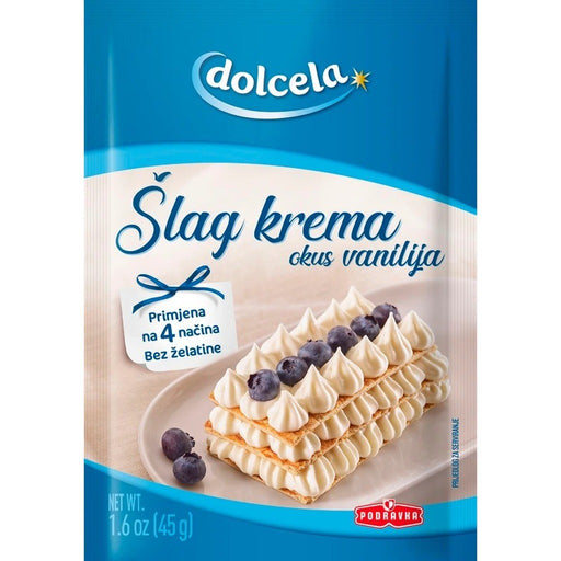 Podravka Dolcela Slag Krema Vanilla Whipped Topping Powder 45g (1.6oz) | HE gallery 3850104216930 #2