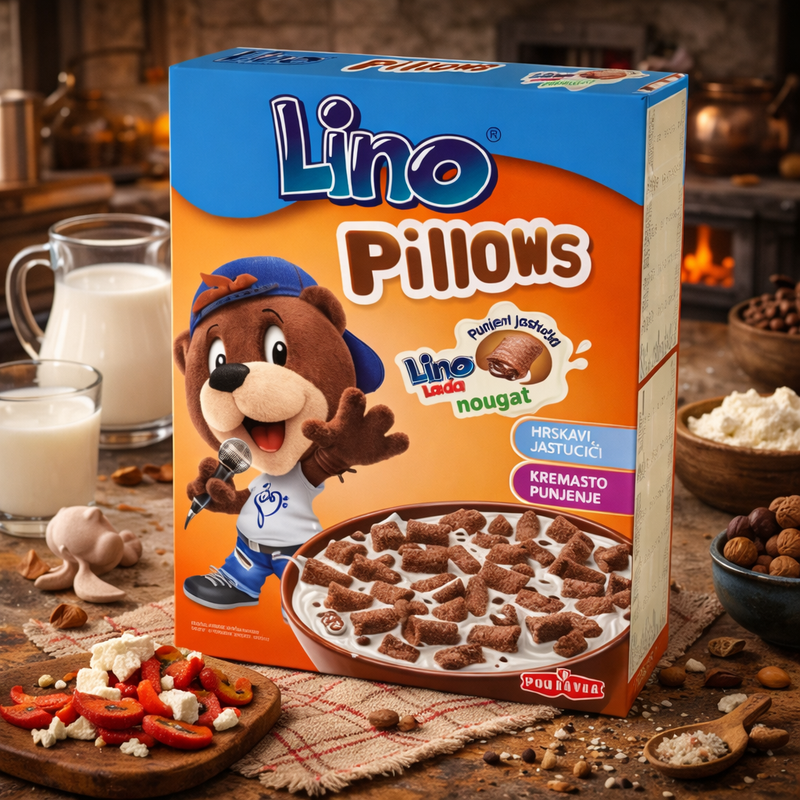 Lino Pillows Nougat Filled Cereal 250 g